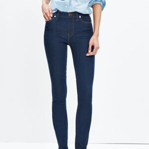 26P Madewell Dark Blue Women's Jeans 9" Mid Rise Skinny PETITE
